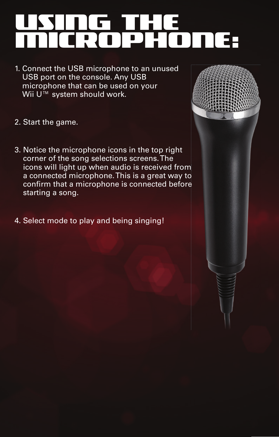 Using the microphone | Activision The Voice User Manual | Page 3 / 8