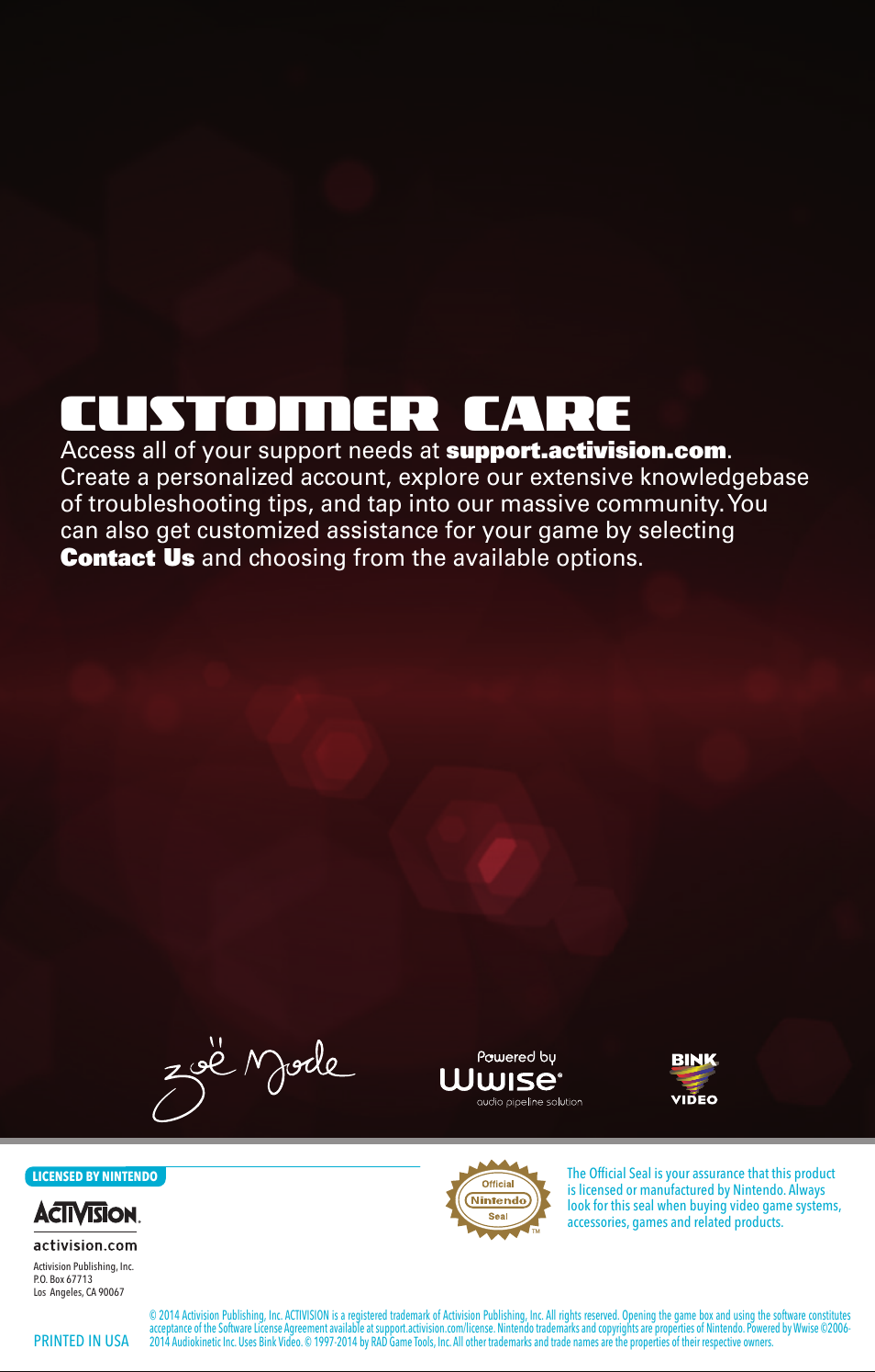 Customer care | Activision The Voice User Manual | Page 8 / 8