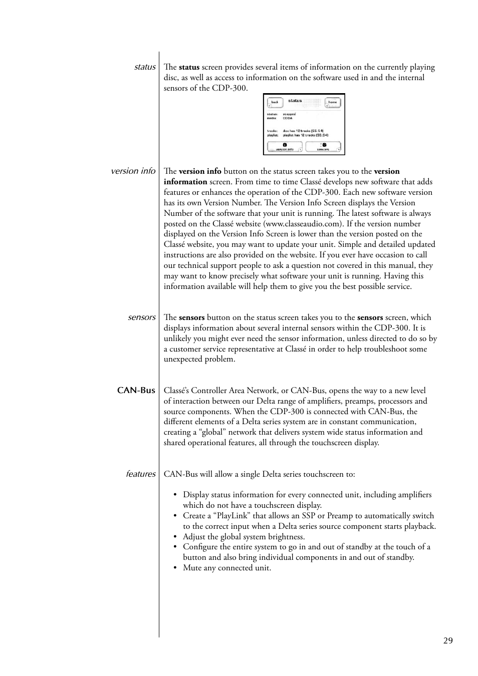 Classe Audio CDP-300 User Manual | Page 29 / 50