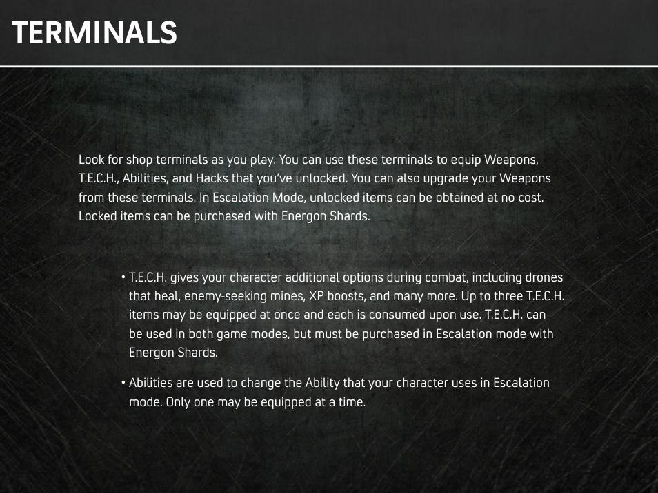 Terminals | Activision Transformers: Rise of the Dark Spark User Manual | Page 6 / 12