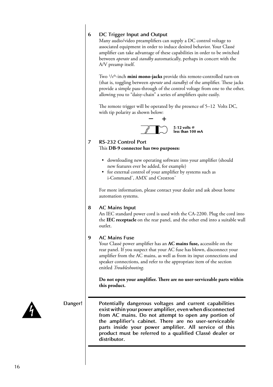 Classe Audio CA-2200 User Manual | Page 16 / 30