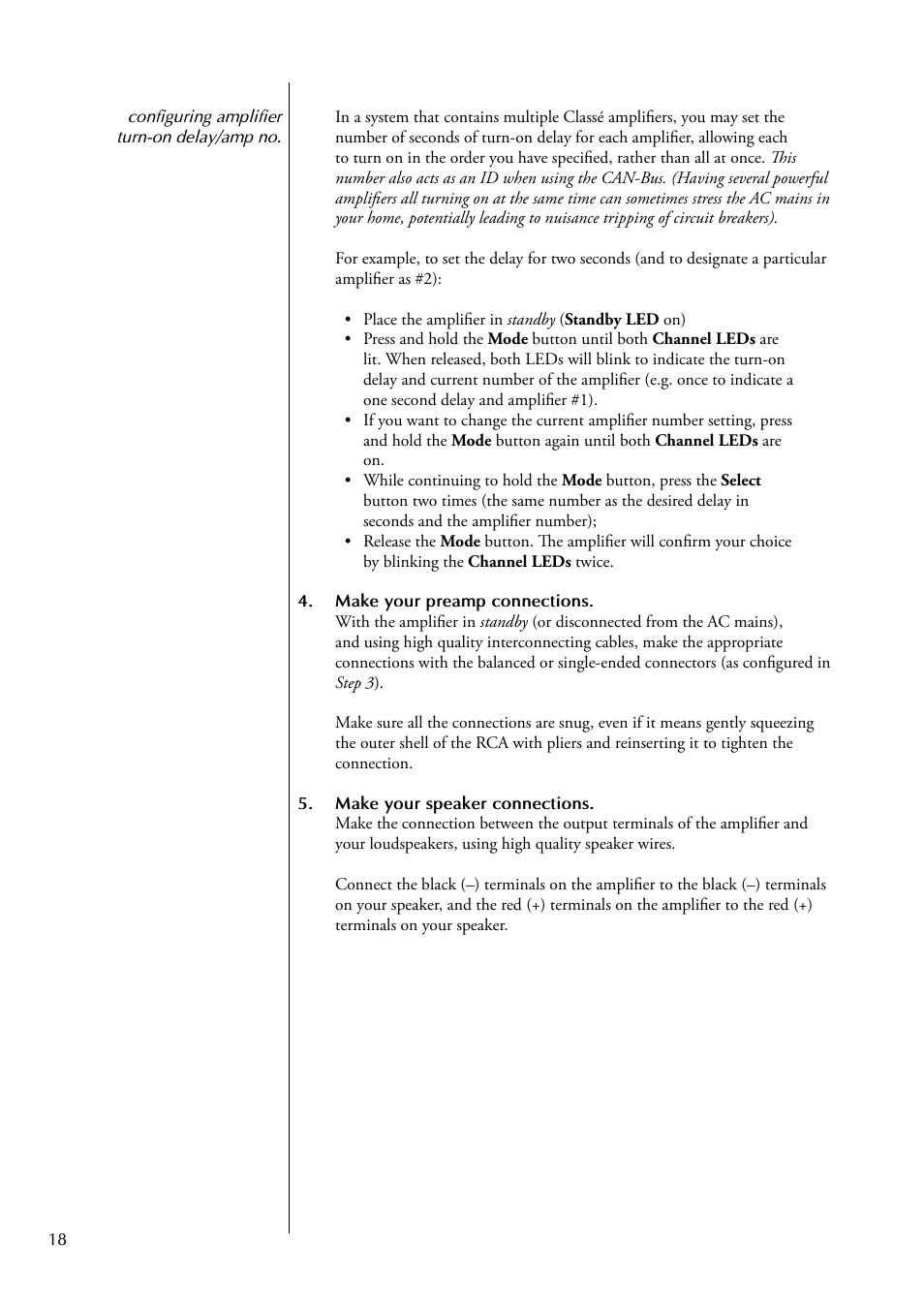 Classe Audio CA-2200 User Manual | Page 18 / 30