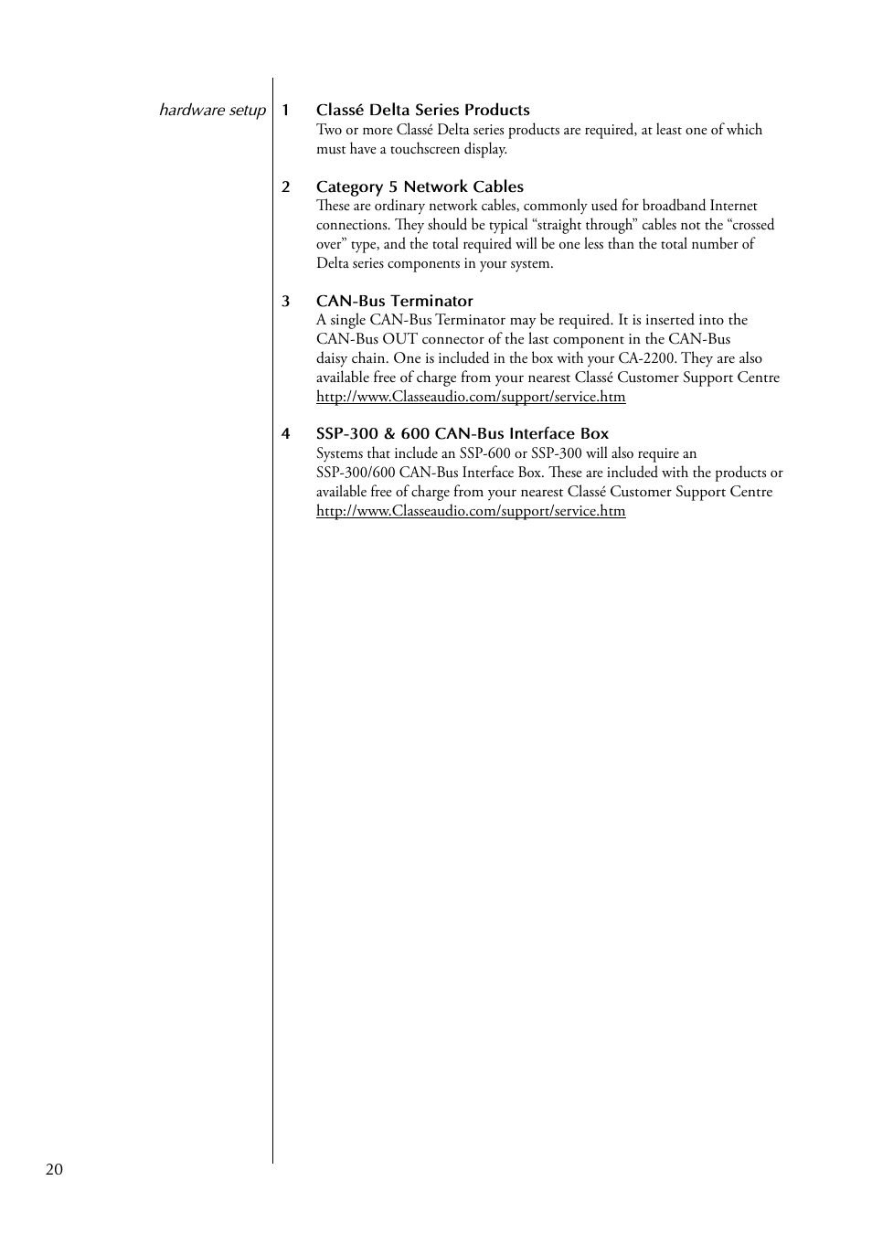 Classe Audio CA-2200 User Manual | Page 20 / 30