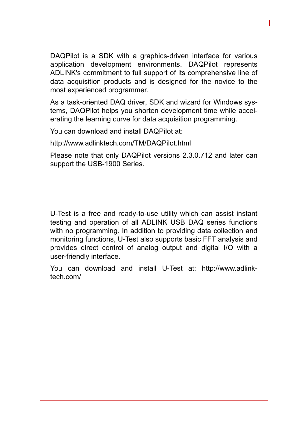 2 daqpilot, 8 utilities for windows, 1 u-test | Utilities for windows | ADLINK USB-1903 User Manual | Page 23 / 84