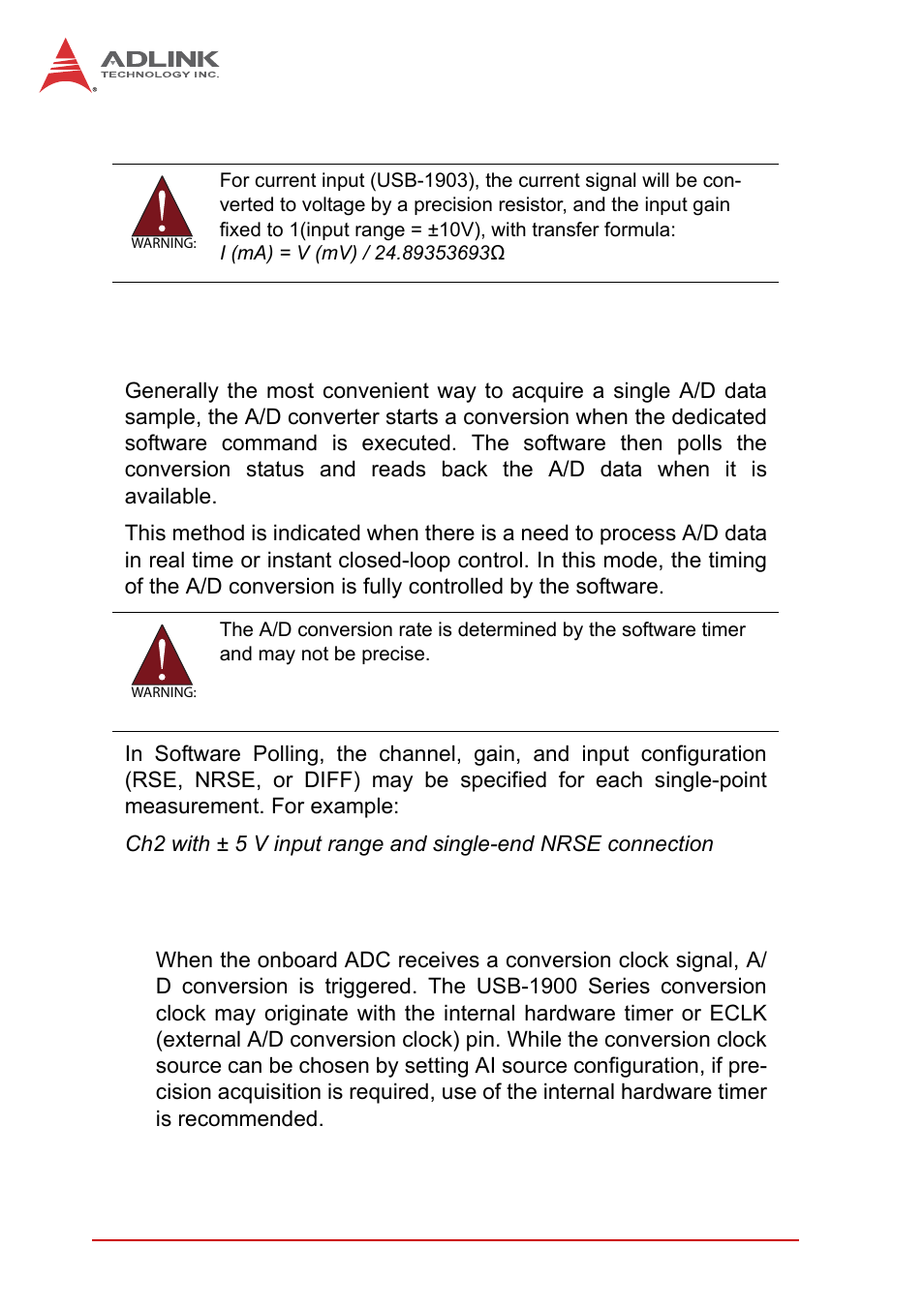 4 continuous acquisition (scanning) mode, Continuous acquisition (scanning) mode | ADLINK USB-1903 User Manual | Page 52 / 84