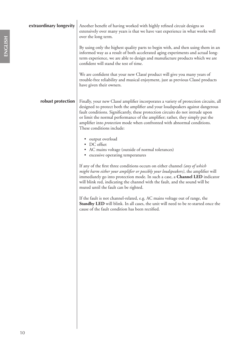 Classe Audio CA-5100 User Manual | Page 10 / 180