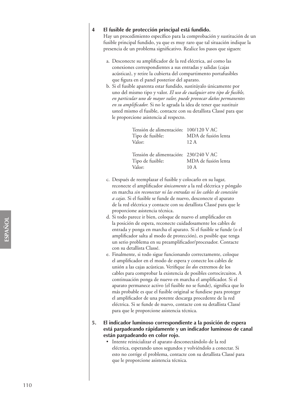 Classe Audio CA-5100 User Manual | Page 110 / 180