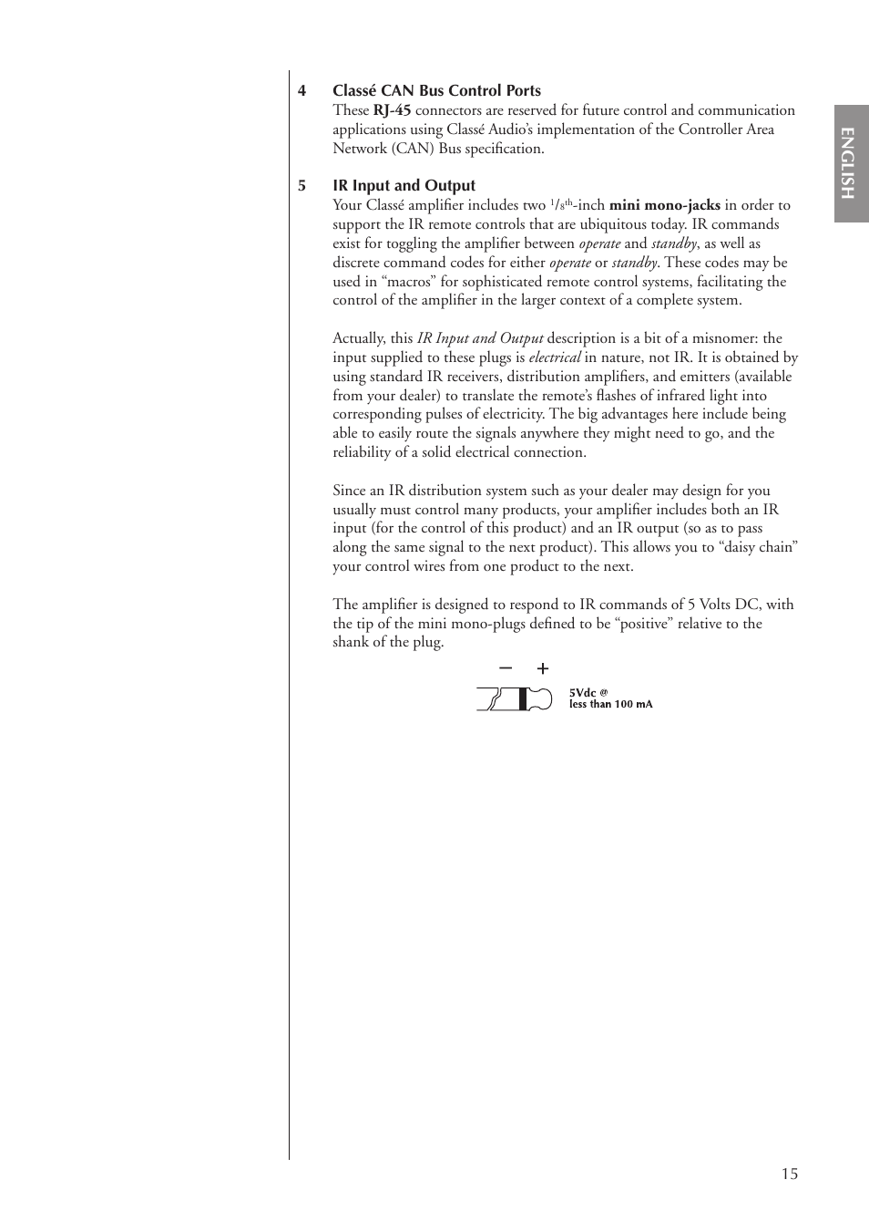 Classe Audio CA-5100 User Manual | Page 15 / 180