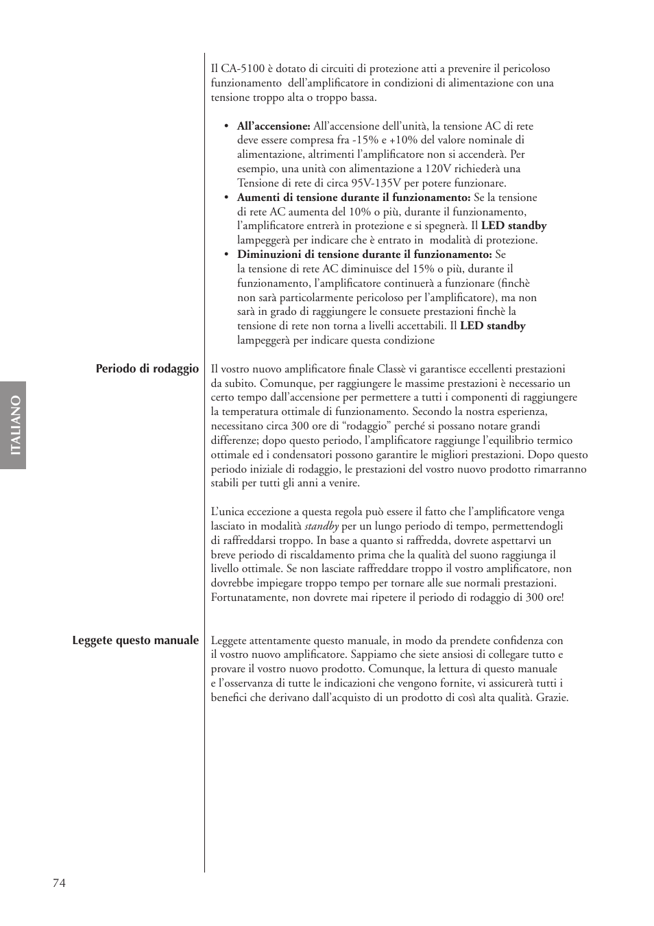 Classe Audio CA-5100 User Manual | Page 74 / 180