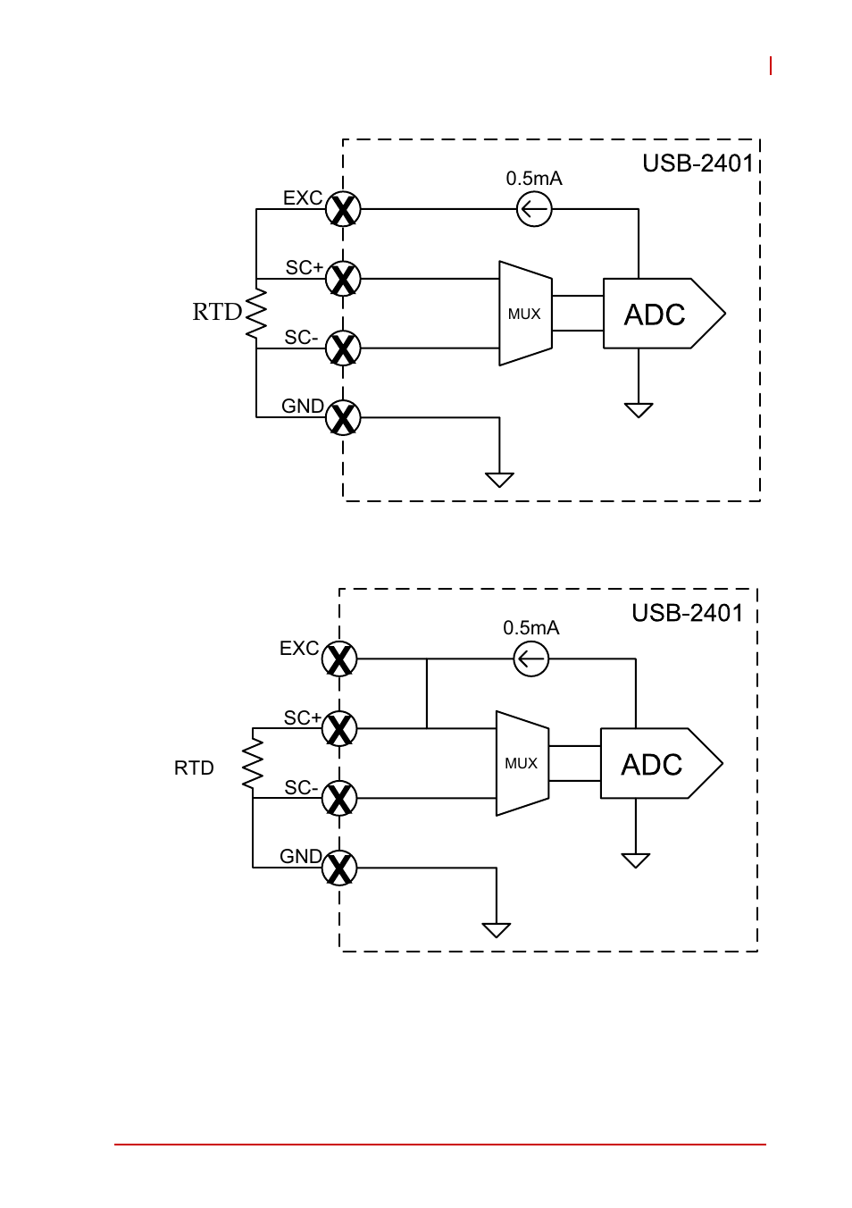 Figure 3-7, Wire rtd connection, Figure 3-8 | ADLINK USB-2401 User Manual | Page 43 / 60