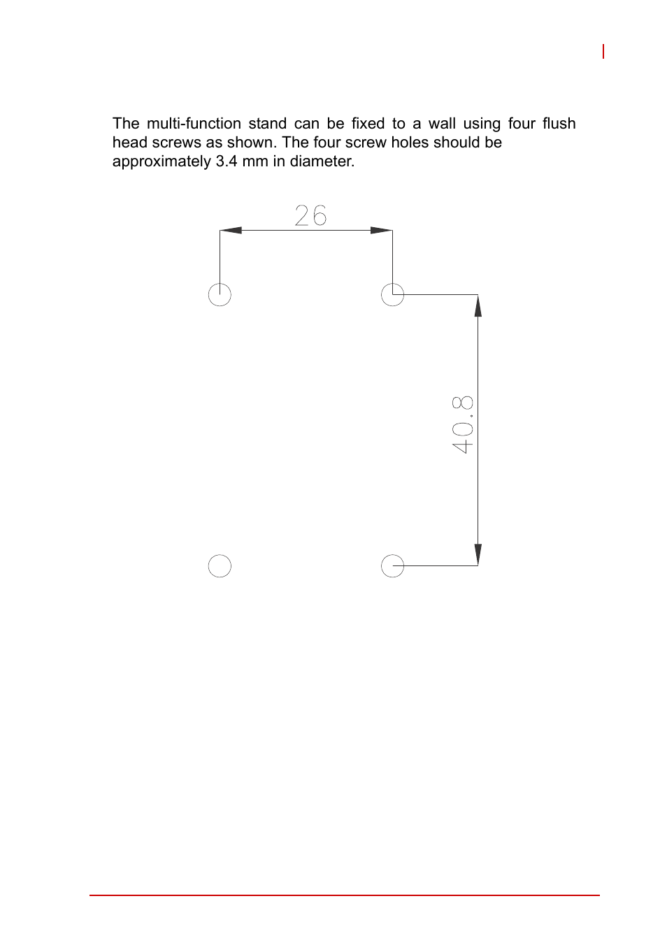 2 wall mounting, Wall mounting, Figure 2-6 | Wall mount holes | ADLINK USB-2405 User Manual | Page 33 / 56