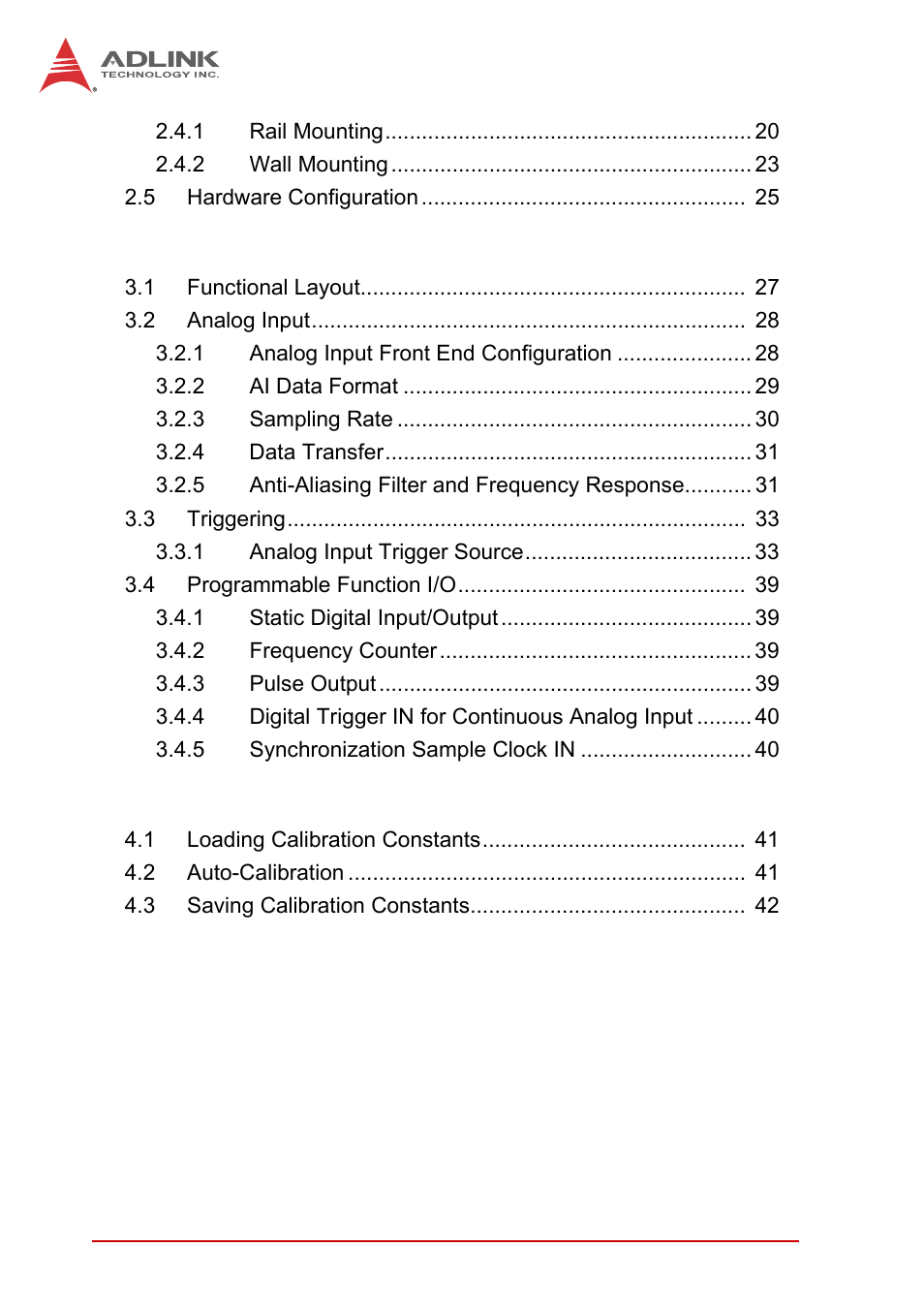 ADLINK USB-2405 User Manual | Page 6 / 56