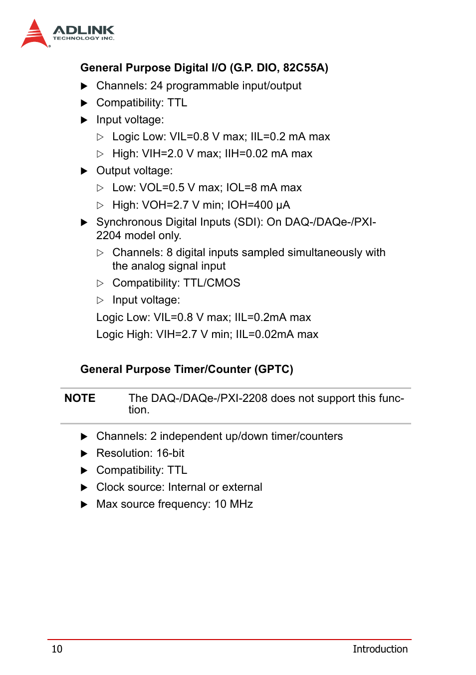 ADLINK PXI-2208 User Manual | Page 22 / 100