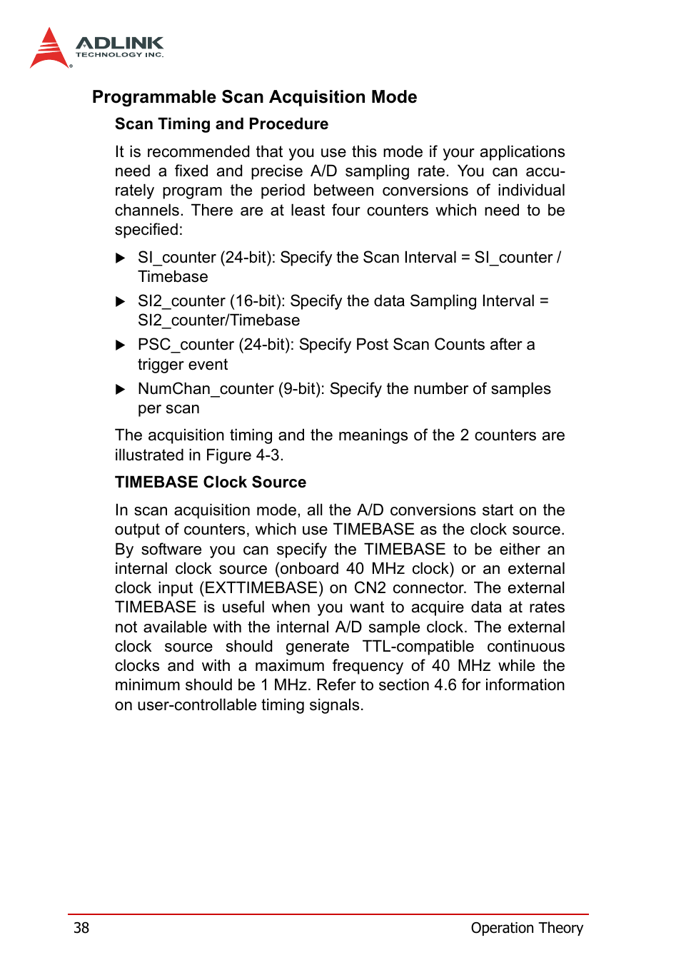 Programmable scan acquisition mode | ADLINK PXI-2208 User Manual | Page 50 / 100