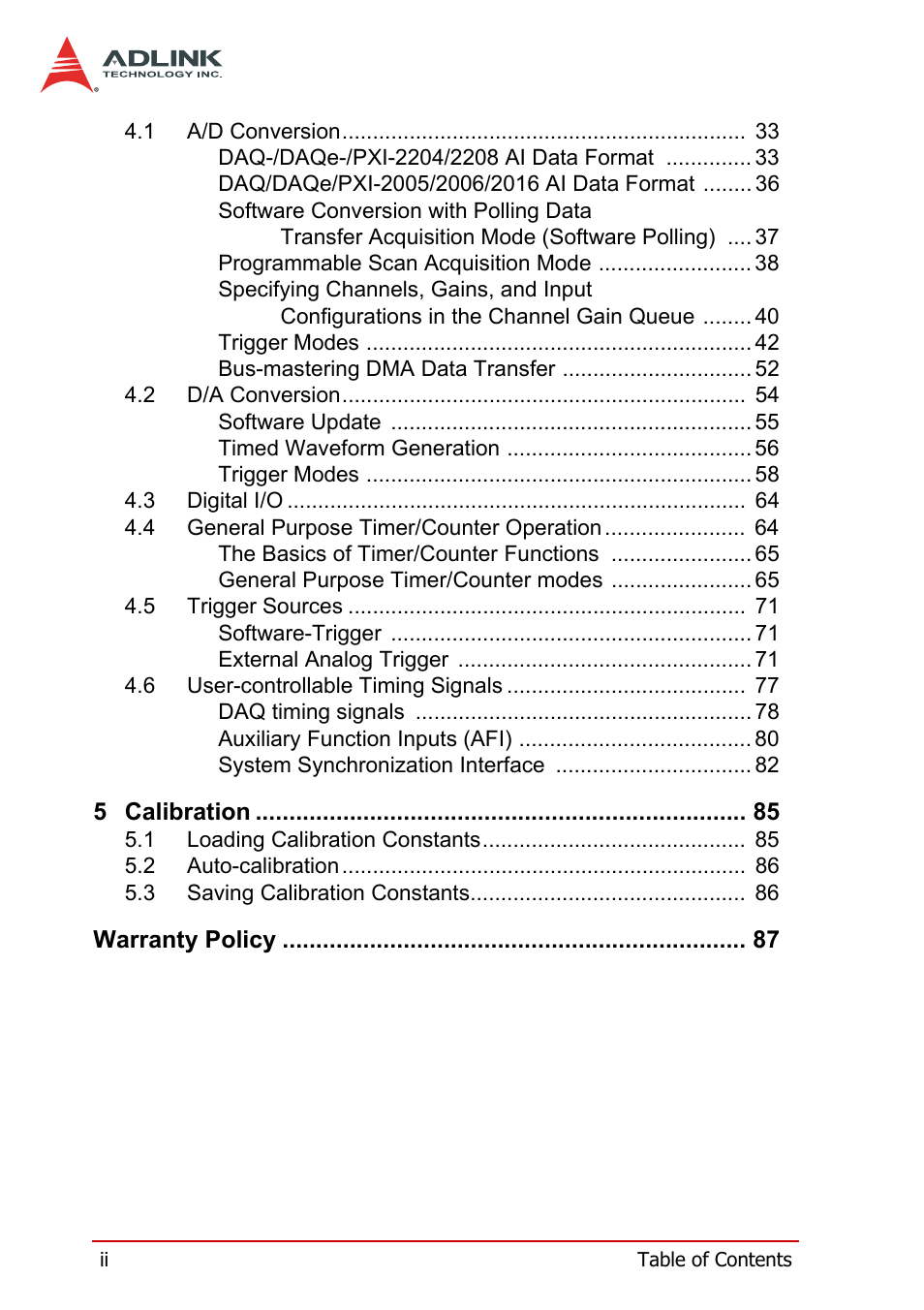 ADLINK PXI-2208 User Manual | Page 8 / 100