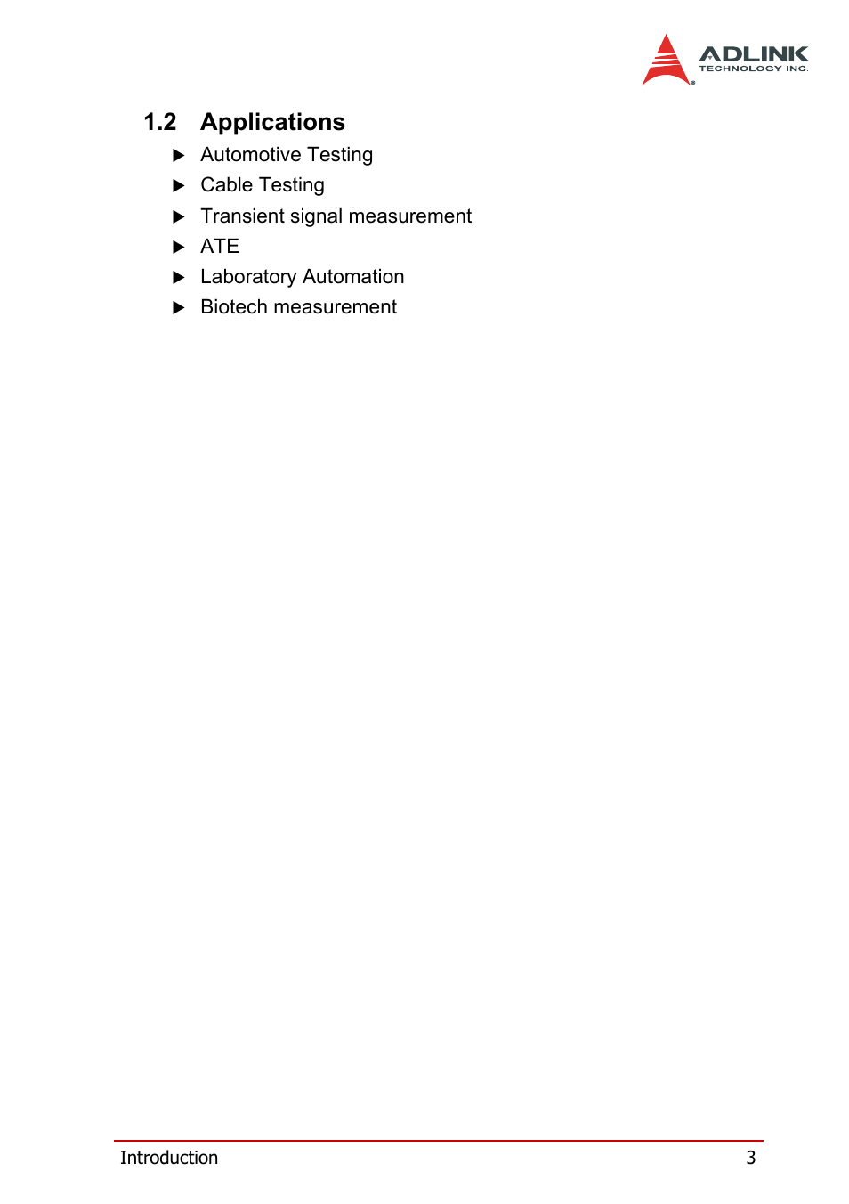 2 applications, Applications | ADLINK DAQe-2214 User Manual | Page 15 / 94
