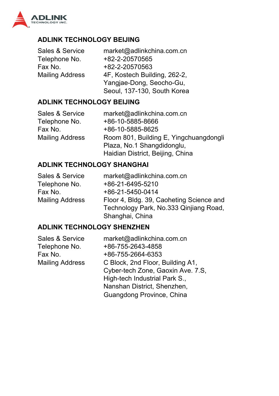 ADLINK DAQe-2214 User Manual | Page 4 / 94