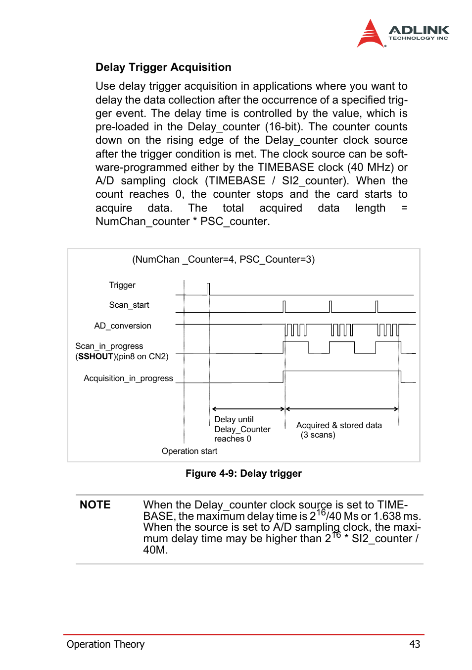 Figure 4-9: delay trigger | ADLINK DAQe-2214 User Manual | Page 55 / 94