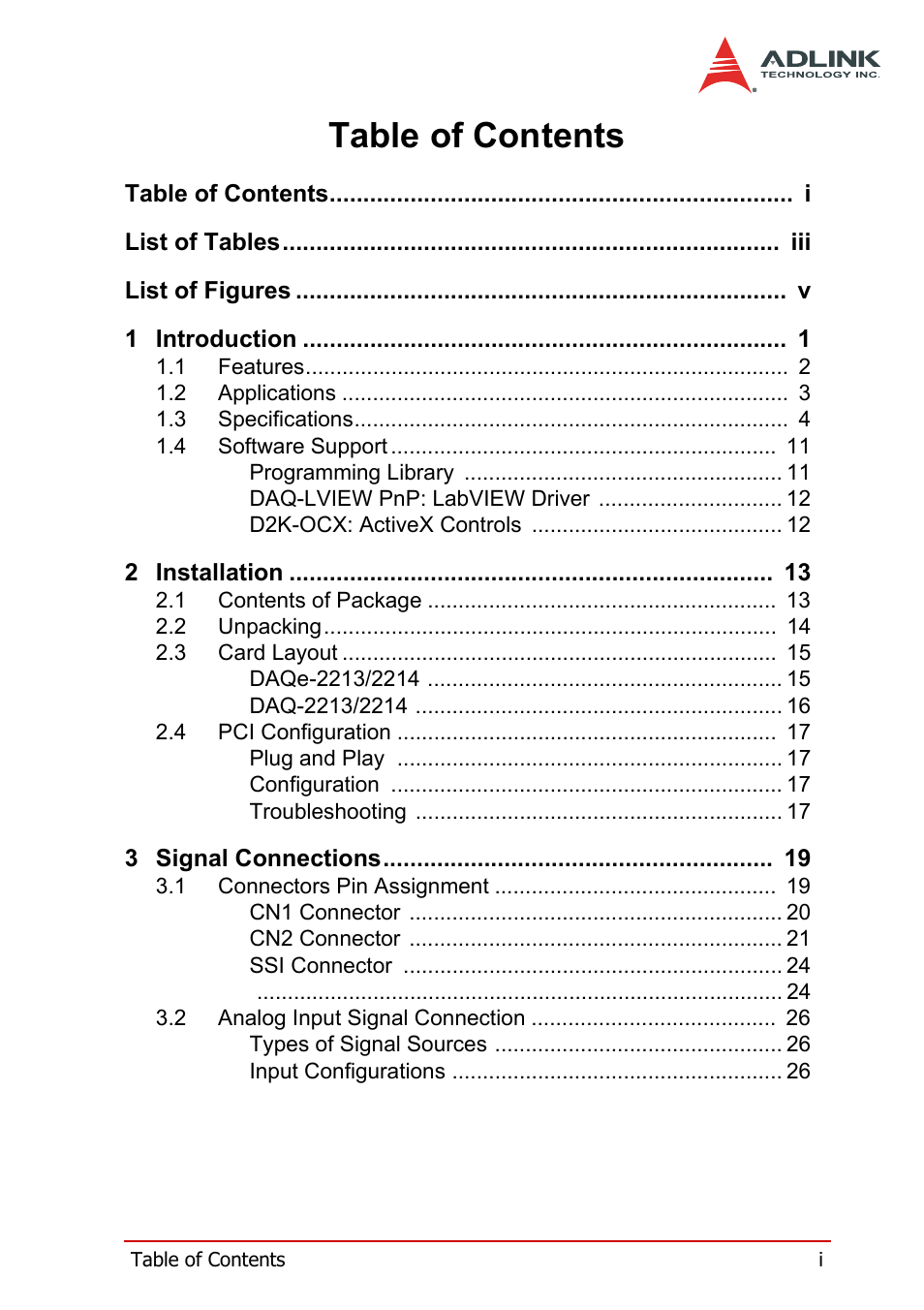 ADLINK DAQe-2214 User Manual | Page 7 / 94