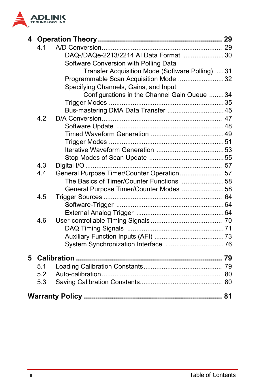 ADLINK DAQe-2214 User Manual | Page 8 / 94