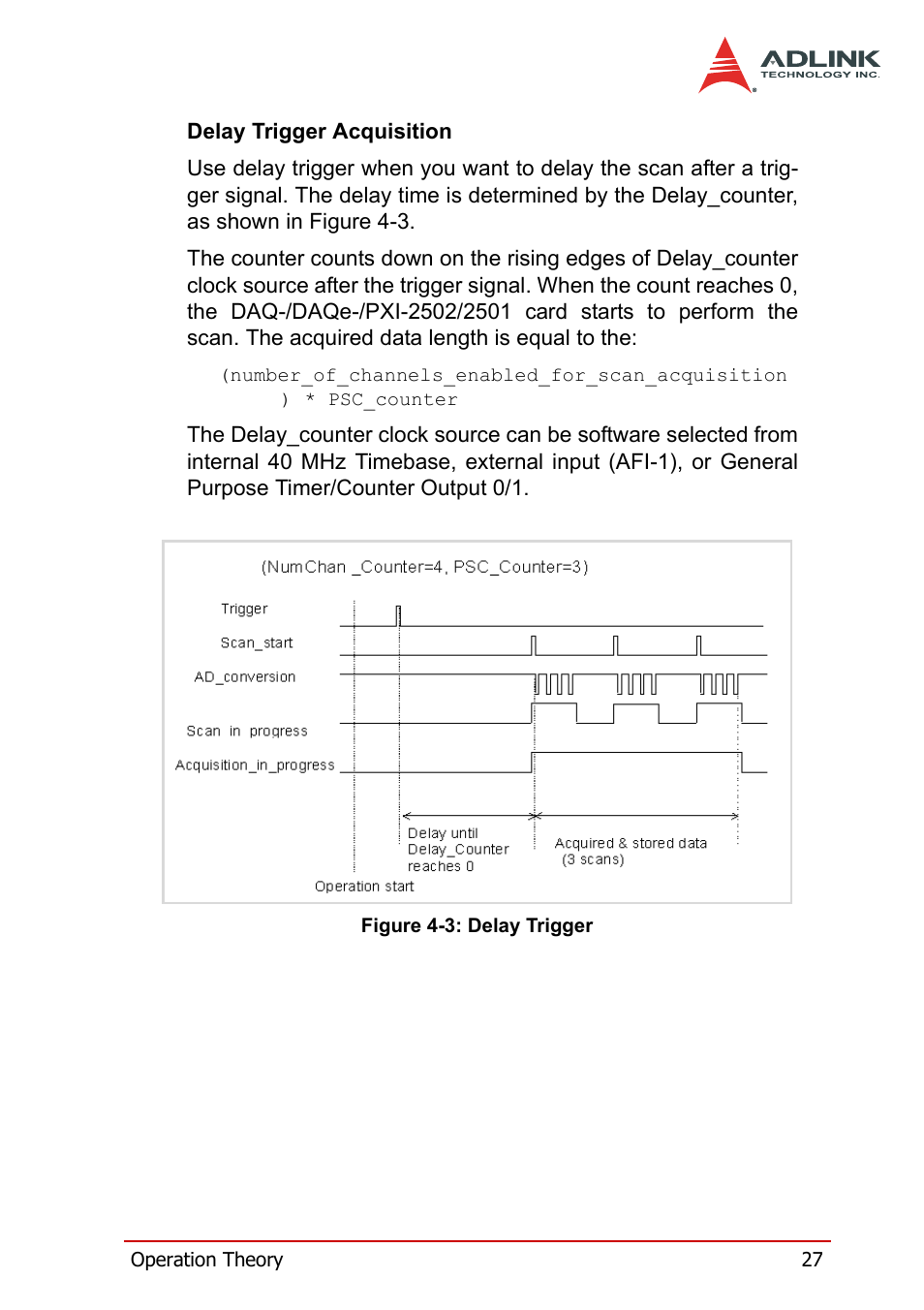 Figure 4-3: delay trigger | ADLINK DAQe-2502 User Manual | Page 37 / 74