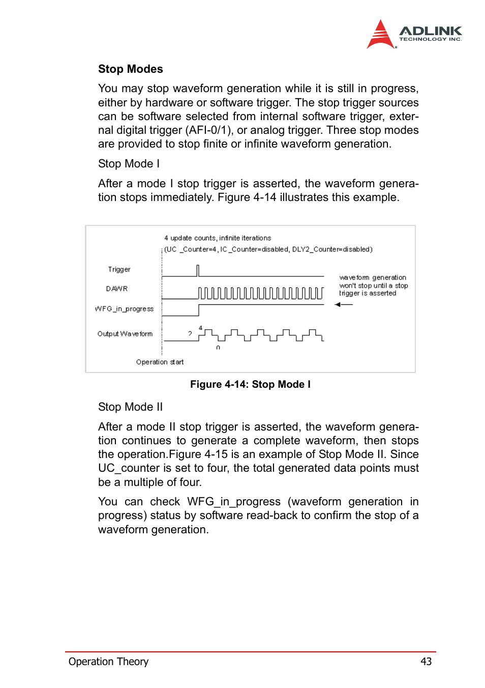 Figure 4-14: stop mode i | ADLINK DAQe-2502 User Manual | Page 53 / 74