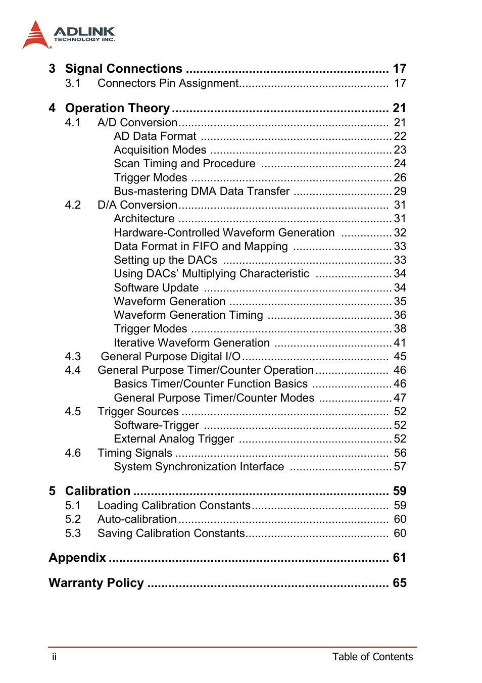 ADLINK DAQe-2502 User Manual | Page 8 / 74