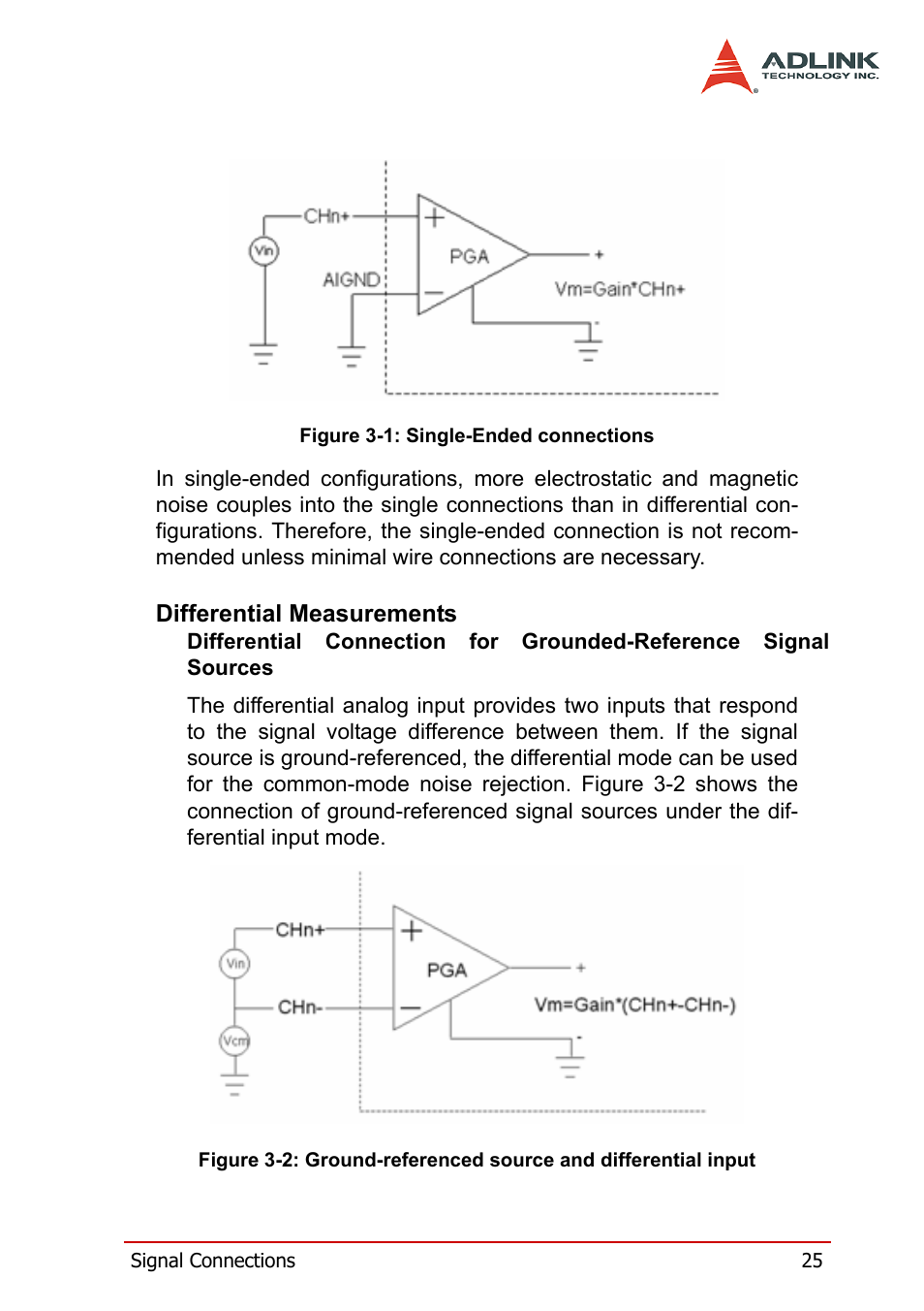 Differential measurements | ADLINK PXI-2006 User Manual | Page 35 / 84