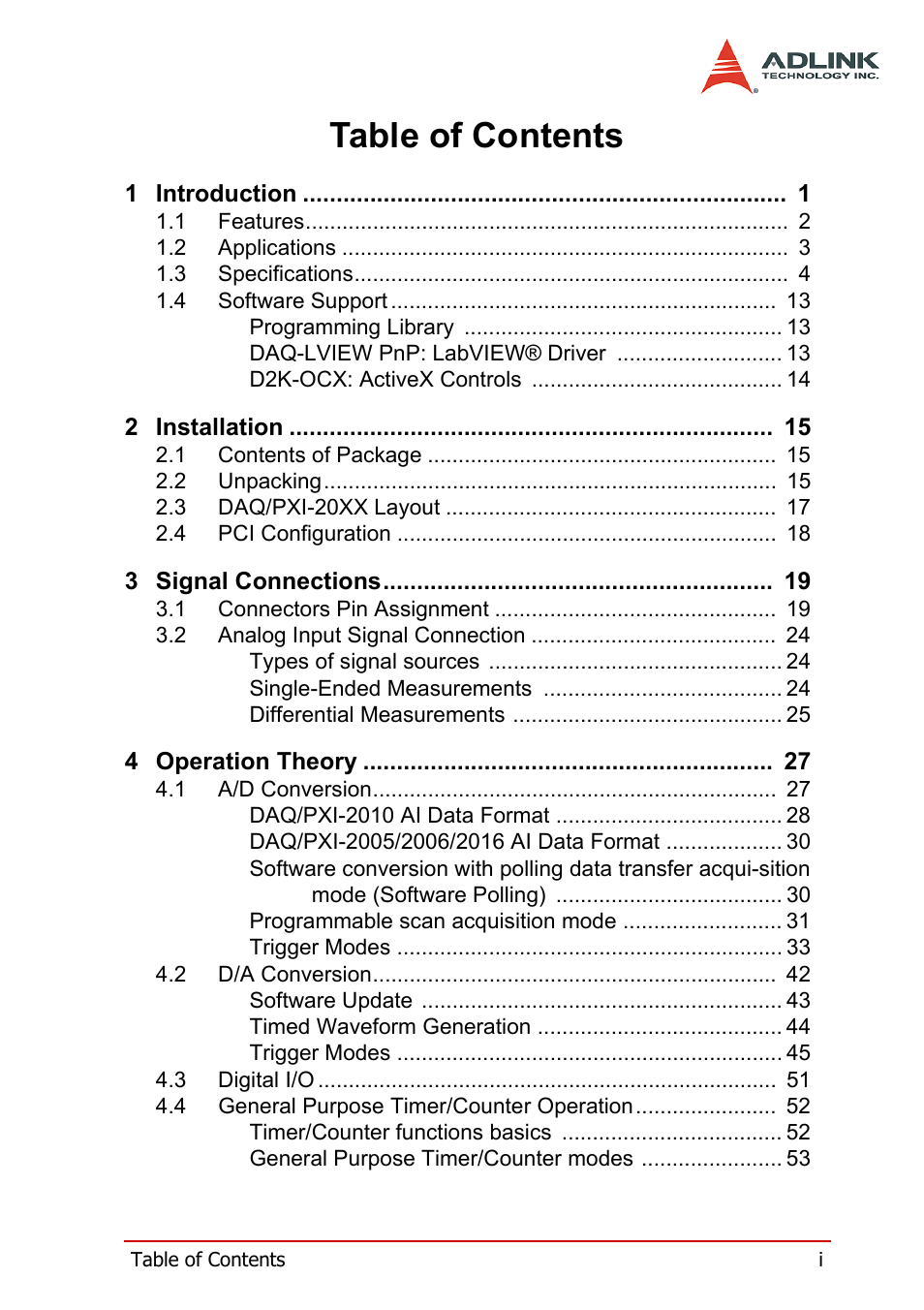 ADLINK PXI-2006 User Manual | Page 5 / 84
