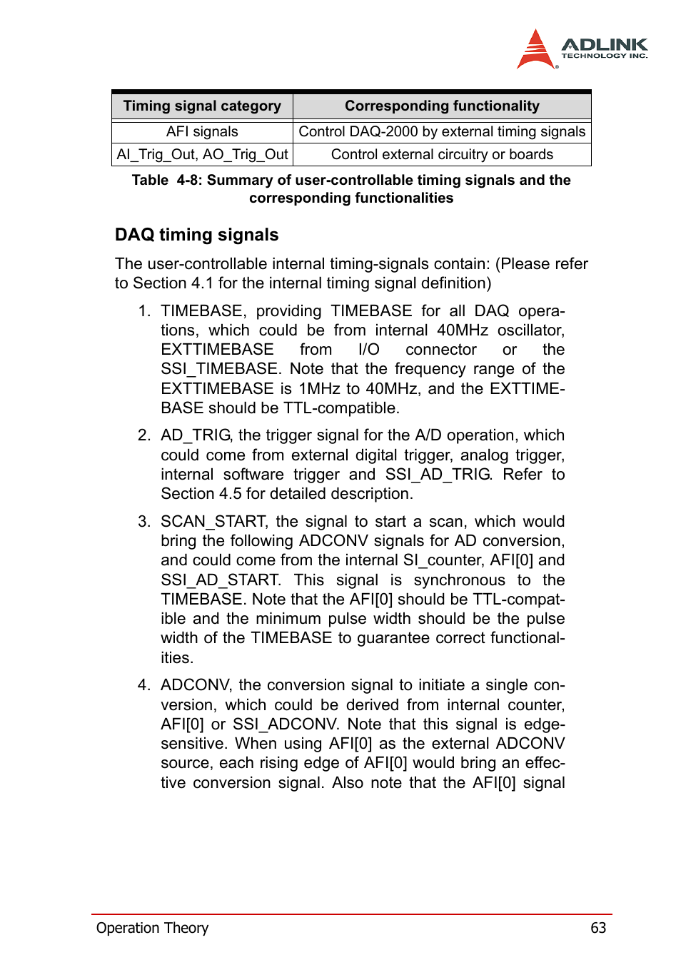 Daq timing signals | ADLINK PXI-2006 User Manual | Page 73 / 84