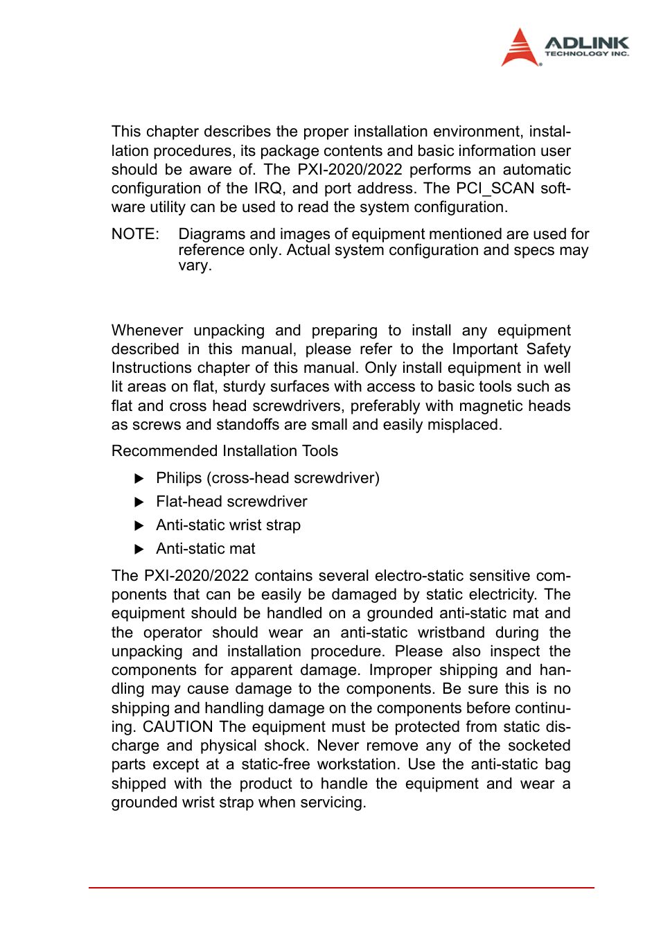 2 getting started, 1 installation environment, Installation environment | 2getting started | ADLINK PXI-2022 User Manual | Page 17 / 60