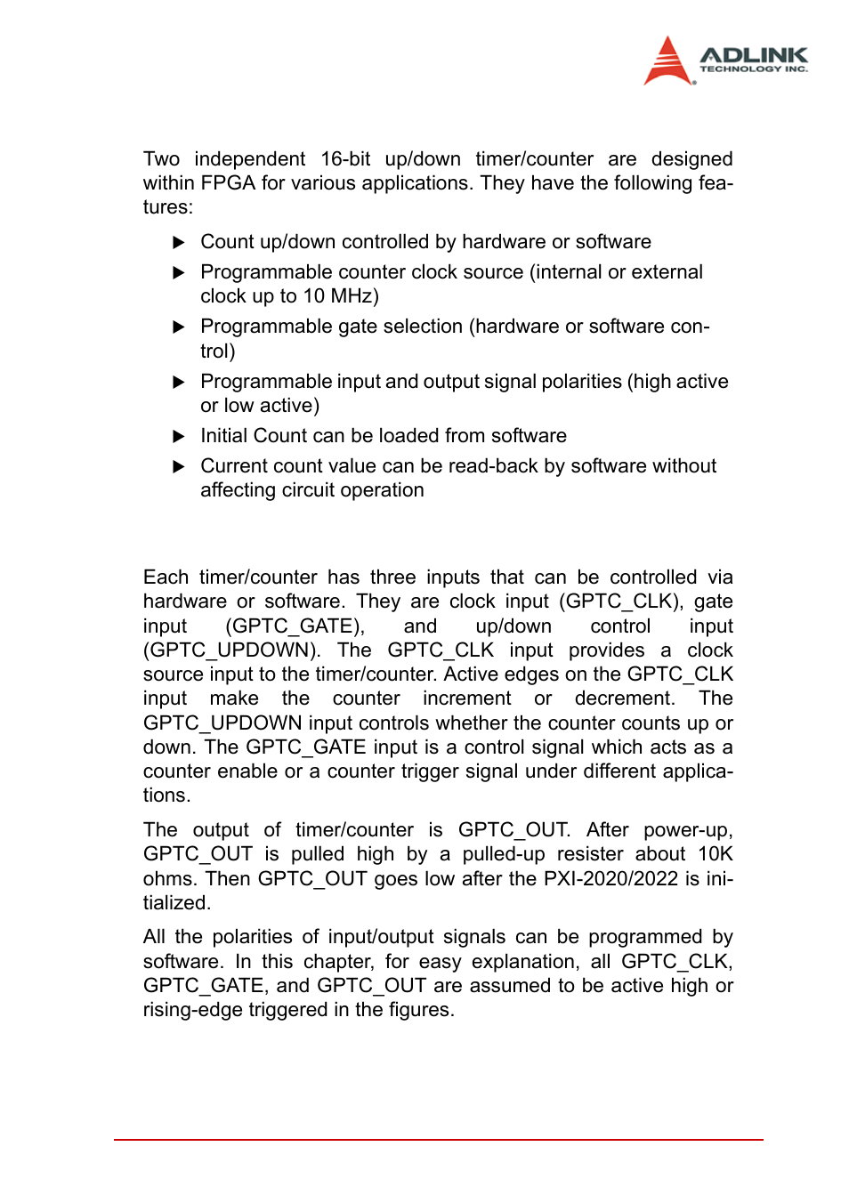 8 general purpose timer/counter operation, 1 timer/counter functions basics, General purpose timer/counter operation | Timer/counter functions basics | ADLINK PXI-2022 User Manual | Page 51 / 60