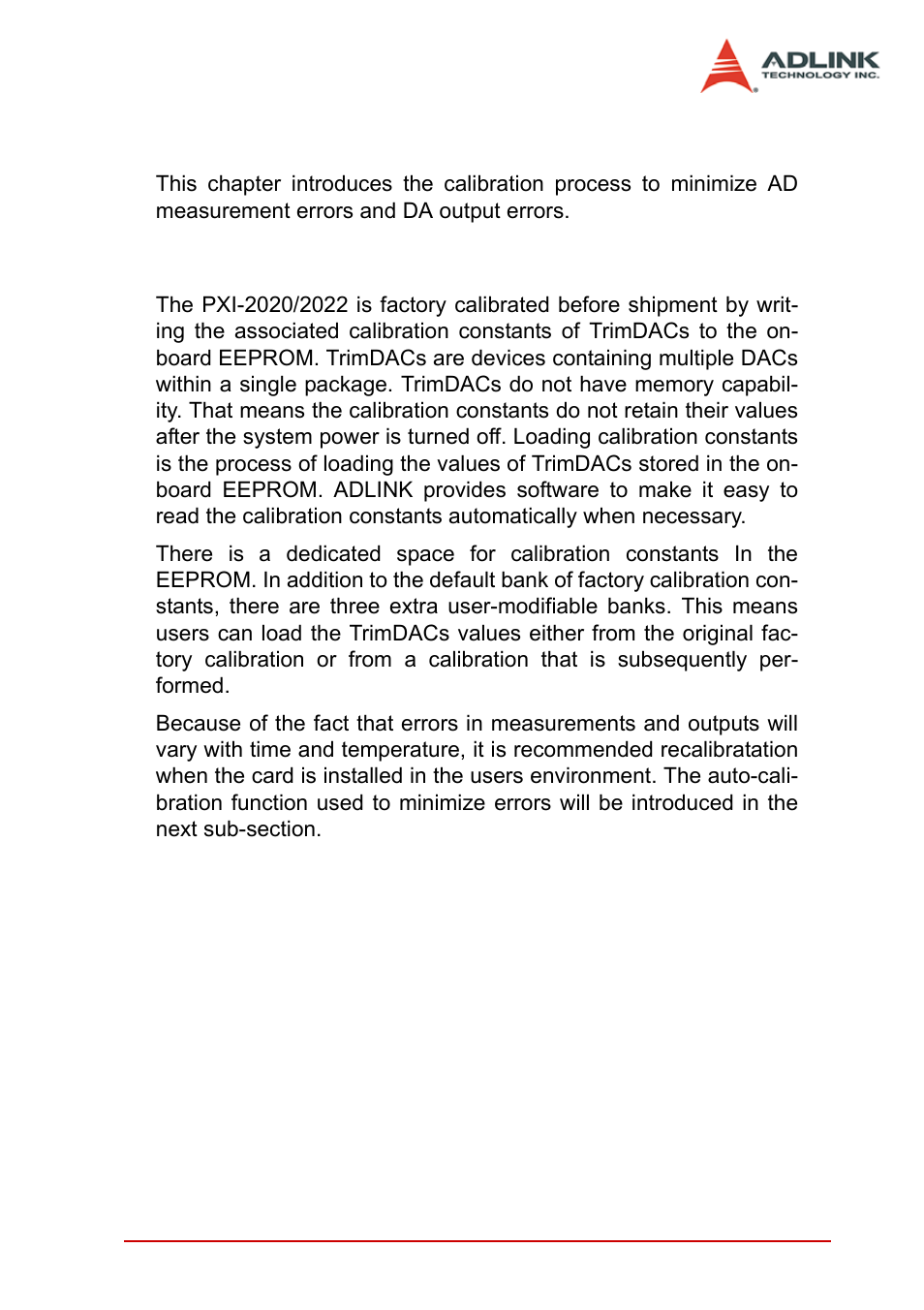 5 calibration, 1 loading calibration constants, Loading calibration constants | 5calibration | ADLINK PXI-2022 User Manual | Page 57 / 60