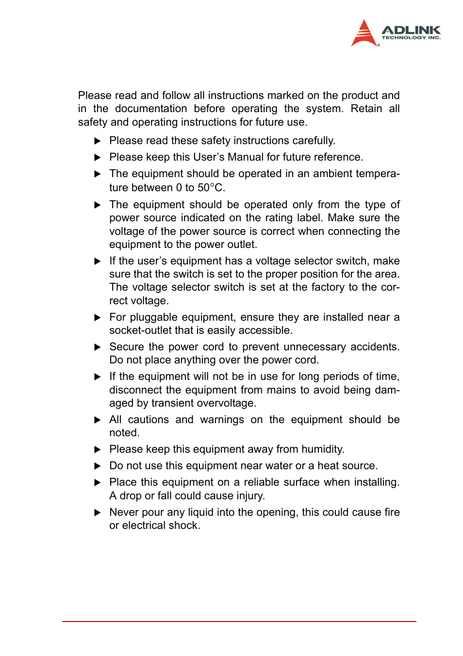 Important safety instructions | ADLINK PXI-2022 User Manual | Page 59 / 60