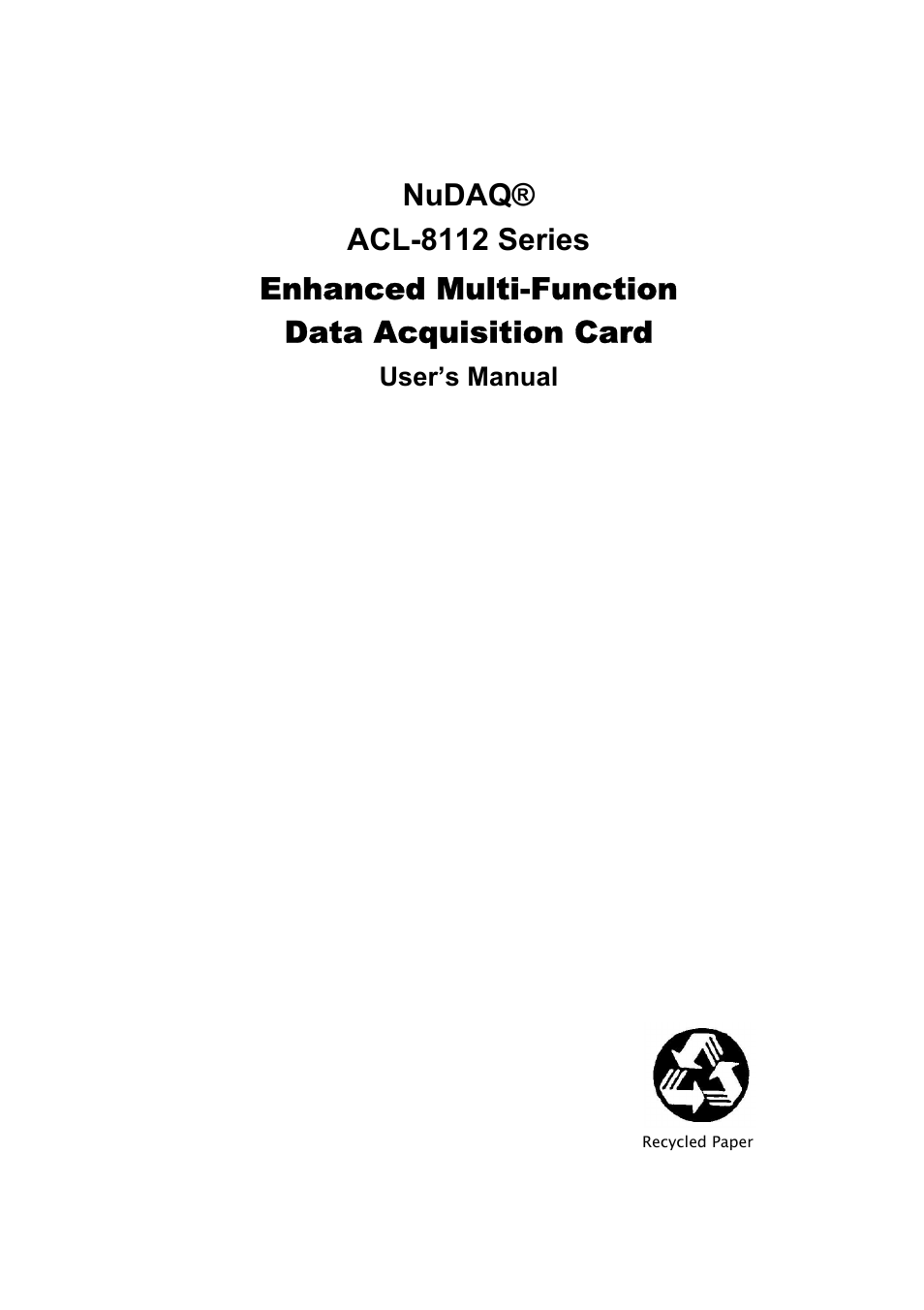 ADLINK ACL-8112 Series User Manual | 93 pages