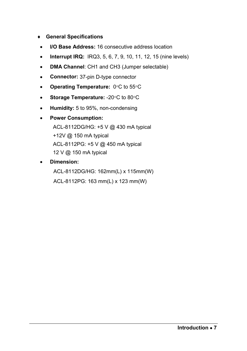 ADLINK ACL-8112 Series User Manual | Page 15 / 93