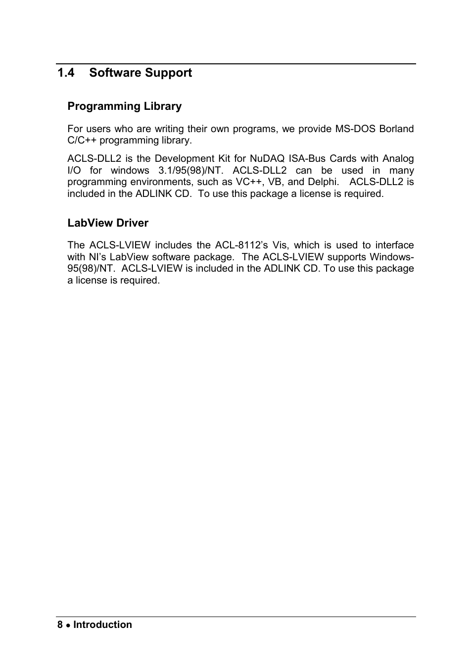 ADLINK ACL-8112 Series User Manual | Page 16 / 93