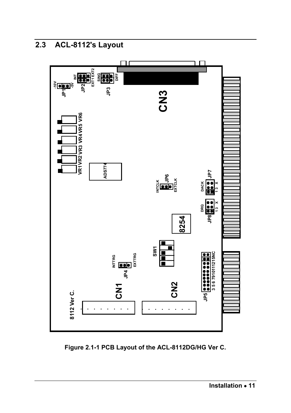 Cn2 cn1, Installation • 11 | ADLINK ACL-8112 Series User Manual | Page 19 / 93