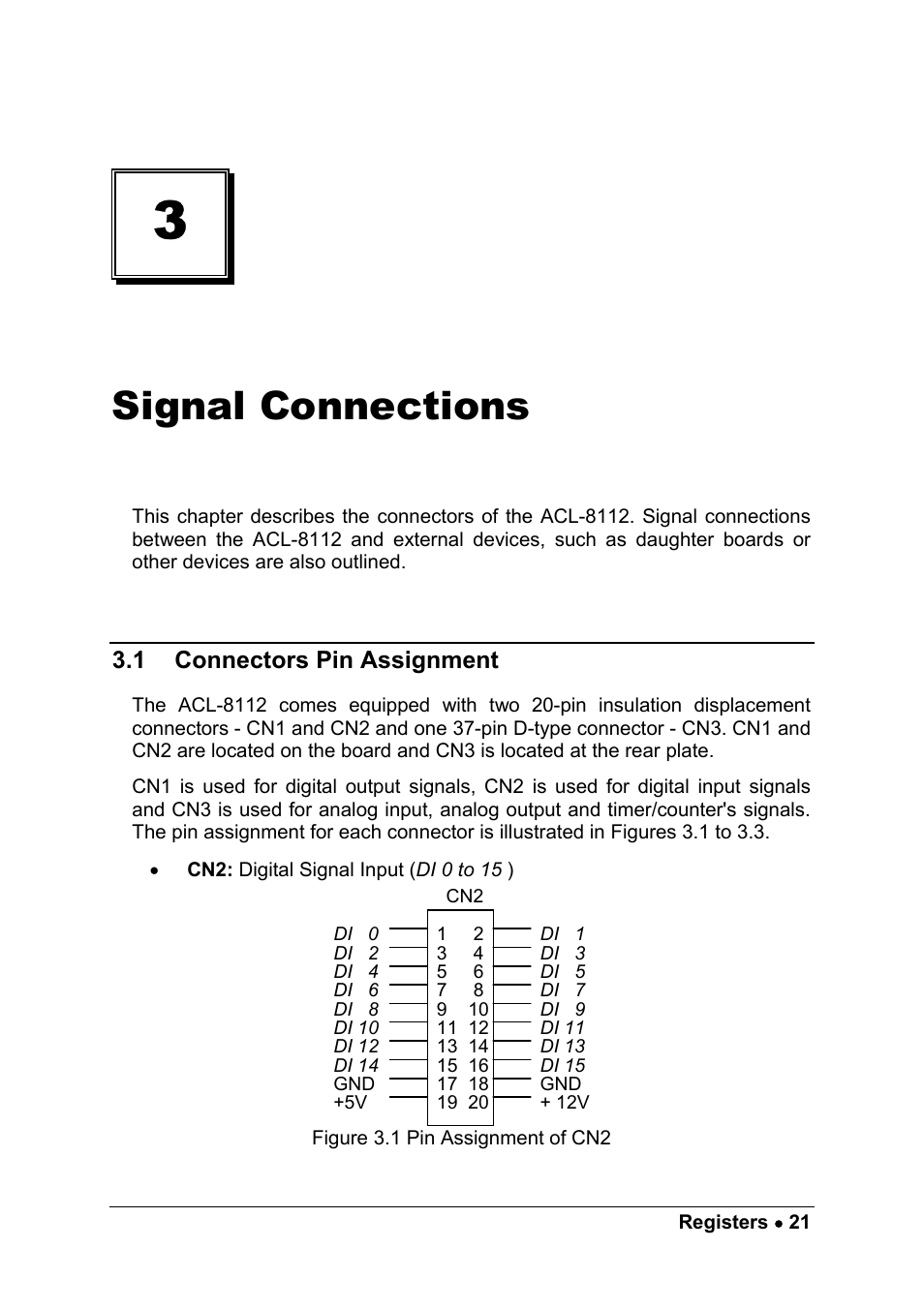 Signal connections | ADLINK ACL-8112 Series User Manual | Page 29 / 93