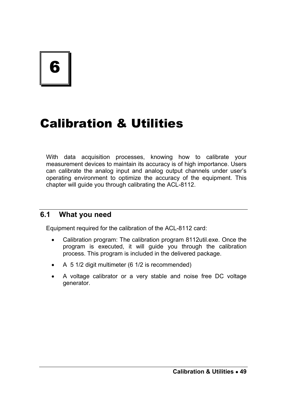 Calibration & utilities | ADLINK ACL-8112 Series User Manual | Page 57 / 93