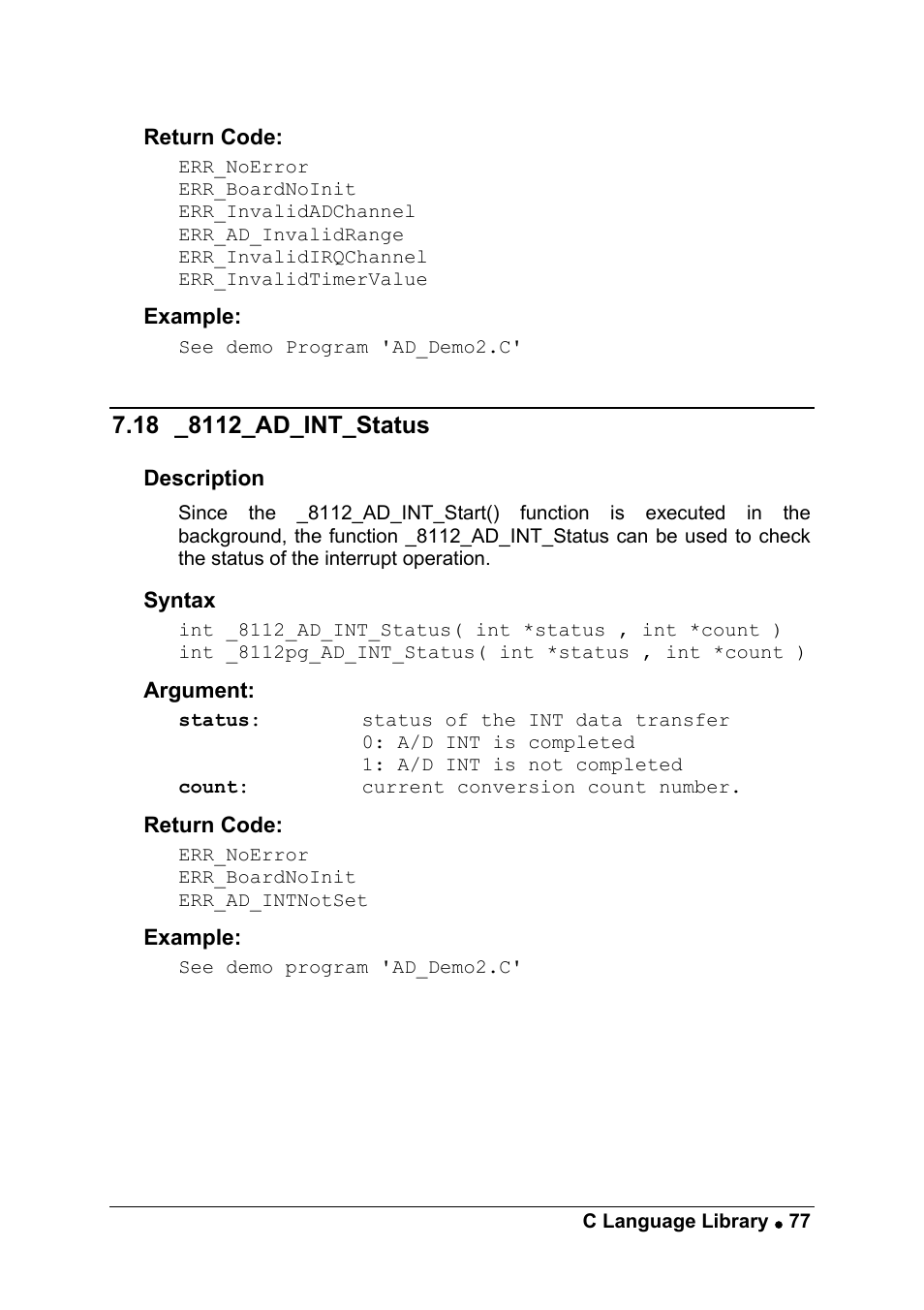 ADLINK ACL-8112 Series User Manual | Page 85 / 93