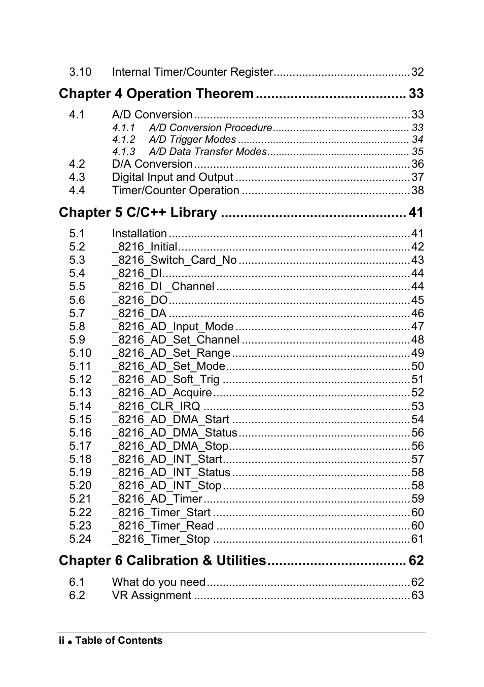 ADLINK ACL-8216 User Manual | Page 6 / 75