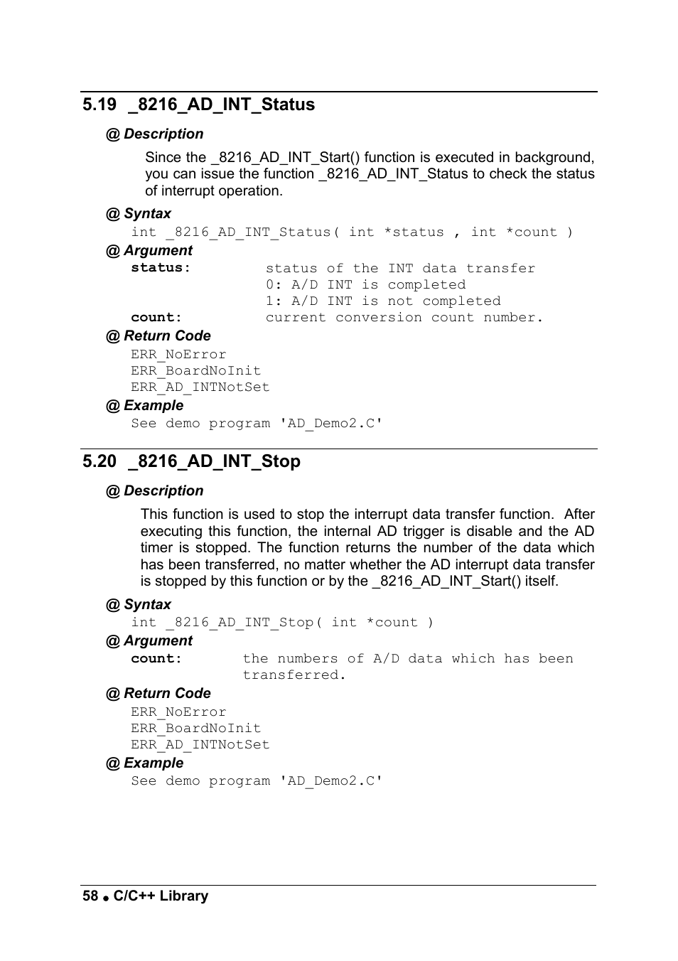 ADLINK ACL-8216 User Manual | Page 66 / 75