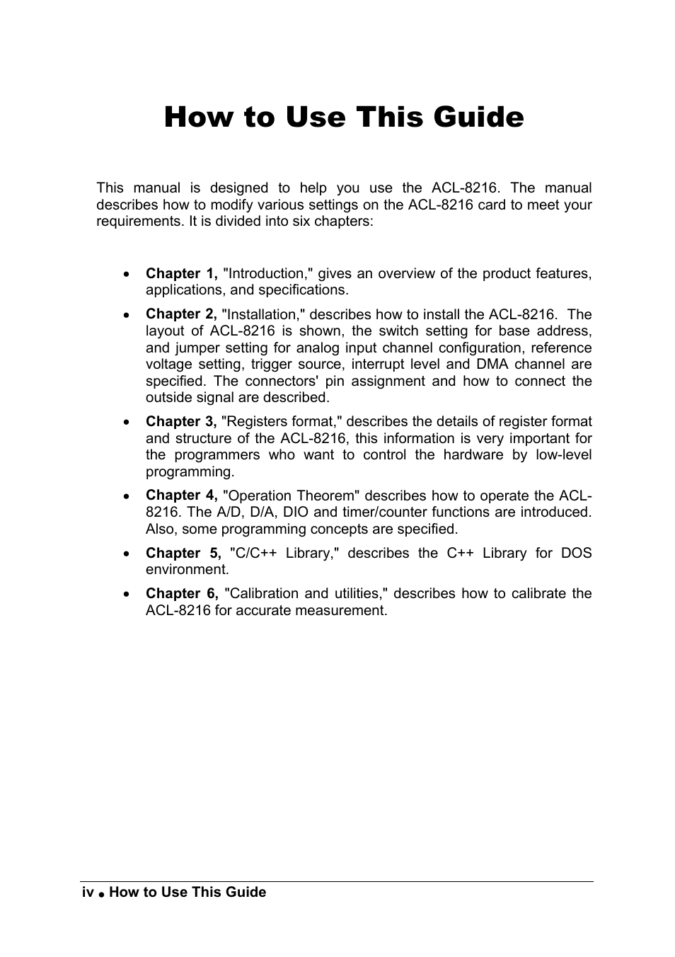 How to use this guide | ADLINK ACL-8216 User Manual | Page 8 / 75