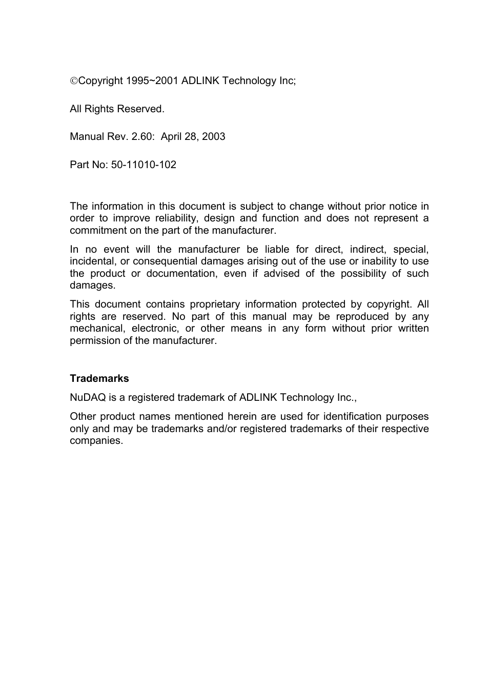 ADLINK ACL-8111 User Manual | Page 3 / 61