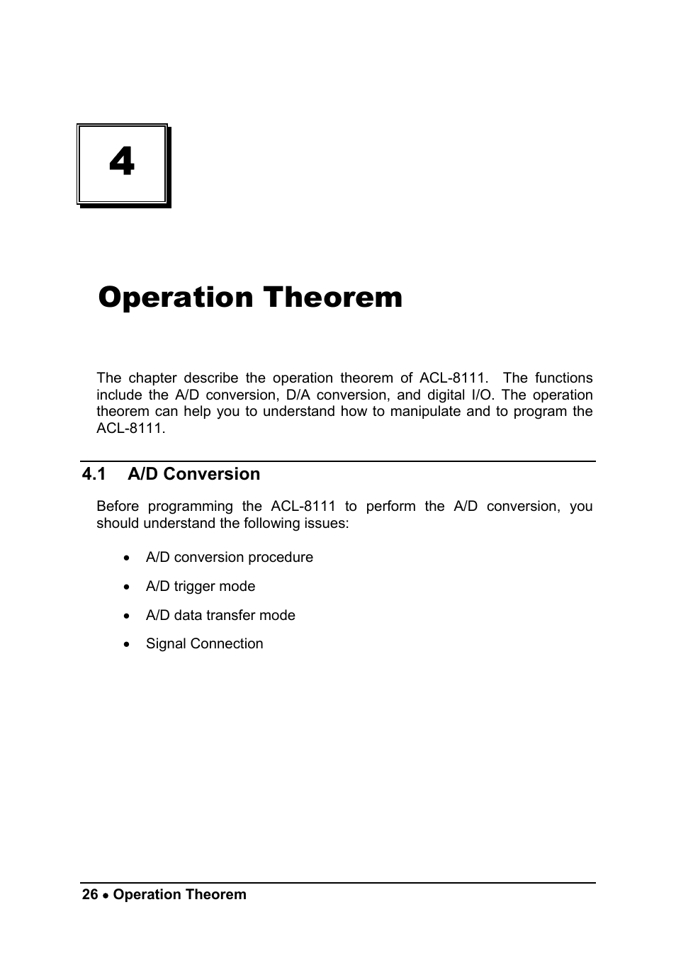 Operation theorem | ADLINK ACL-8111 User Manual | Page 32 / 61