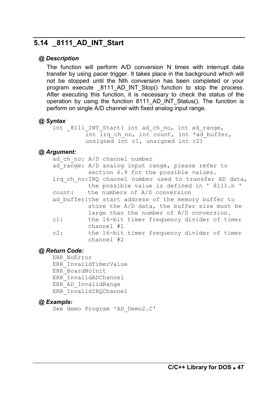 ADLINK ACL-8111 User Manual | Page 53 / 61