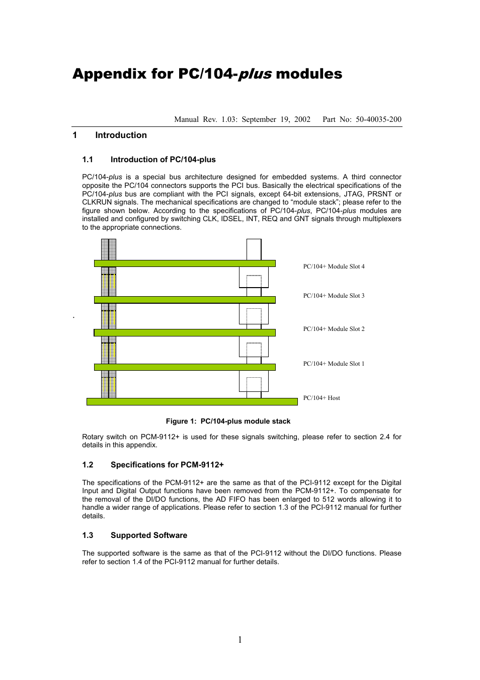 ADLINK PCM-9112+ User Manual | 10 pages