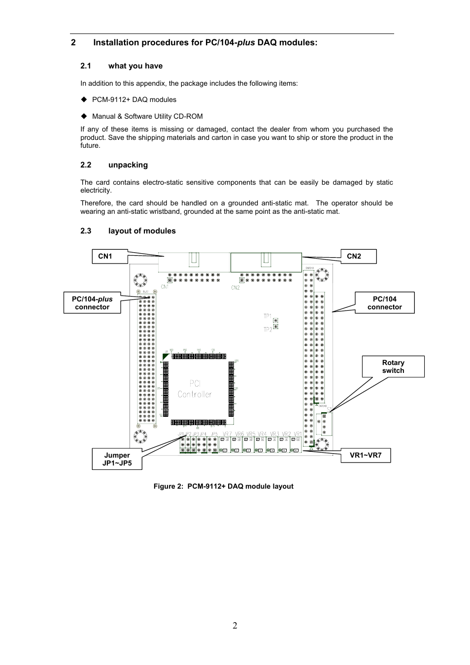 ADLINK PCM-9112+ User Manual | Page 2 / 10