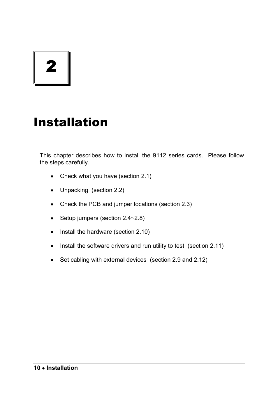 Installation | ADLINK PCM-9112+ User Manual | Page 18 / 94